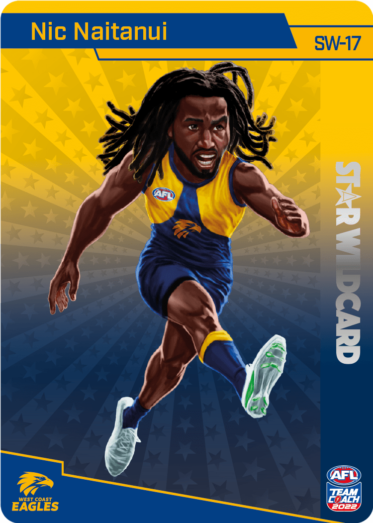 AFL Single Card - Teamcoach 2022 SW-17 Nic Naitanui Star Wild Card Pac – ME  Collectables