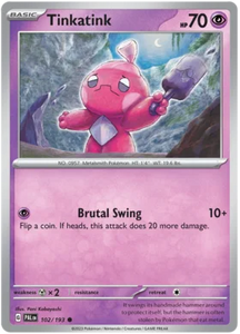 Pokemon Single Card - Scarlet & Violet Paldea Evolved 102/193 Tinkatink Common Pack Fresh