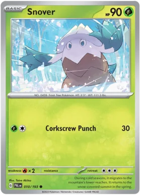 Pokemon Single Card - Scarlet & Violet Paldea Evolved 010/193 Snover Common Pack Fresh