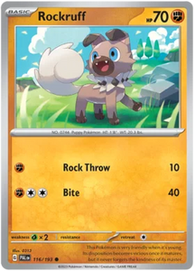 Pokemon Single Card - Scarlet & Violet Paldea Evolved 116/193 Rockruff Common Pack Fresh