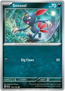 Pokemon Single Card - Scarlet & Violet Paldea Evolved 133/193 Sneasel Common Pack Fresh