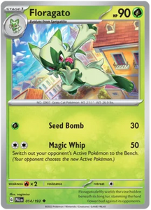 Pokemon Single Card - Scarlet & Violet Paldea Evolved 014/193 Floragato Uncommon Pack Fresh