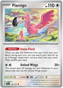 Pokemon Single Card - Scarlet & Violet Paldea Evolved 170/193 Flamigo Uncommon Pack Fresh