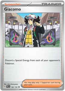 Pokemon Single Card - Scarlet & Violet Paldea Evolved 182/193 Giacomo Uncommon Pack Fresh