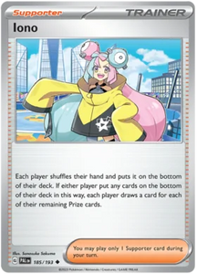 Pokemon Single Card - Scarlet & Violet Paldea Evolved 185/193 Iono Uncommon Pack Fresh