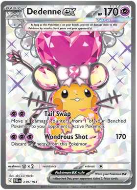 Pokemon Single Card - Scarlet & Violet Paldea Evolved 239/193 Dedenne ex Full Art Pack Fresh