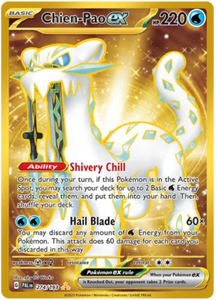 Pokemon Single Card - Scarlet & Violet Paldea Evolved 274/193 Chien-Pao ex Gold Full Art Pack Fresh