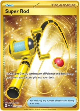 Pokemon Single Card - Scarlet & Violet Paldea Evolved 276/193 Super Rod Gold Full Art Pack Fresh