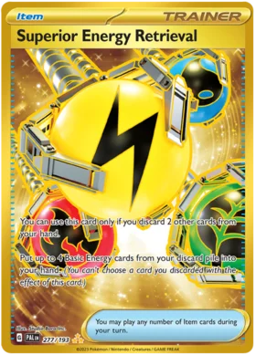 Pokemon Single Card - Scarlet & Violet Paldea Evolved 277/193 Superior Energy Retrieval Gold Full Art Pack Fresh