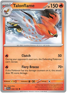 Pokemon Single Card - Scarlet & Violet Paldea Evolved 030/193 Talonflame Uncommon Pack Fresh