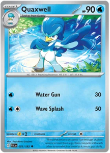 Pokemon Single Card - Scarlet & Violet Paldea Evolved 051/193 Quaxwell Uncommon Pack Fresh