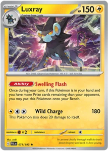 Pokemon Single Card - Scarlet & Violet Paldea Evolved 071/193 Luxray Rare Holo Pack Fresh