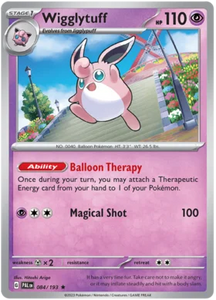 Pokemon Single Card - Scarlet & Violet Paldea Evolved 084/193 Wigglytuff Rare Holo Pack Fresh