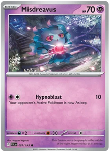 Pokemon Single Card - Scarlet & Violet Paldea Evolved 087/193 Misdreavus Common Pack Fresh