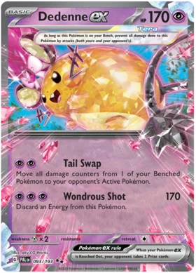 Pokemon Single Card - Scarlet & Violet Paldea Evolved 093/193 Dedenne ex Pack Fresh