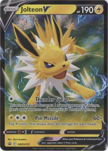 Pokemon Single Card - Sword & Shield Promo SWSH151 Jolteon V Near Condition