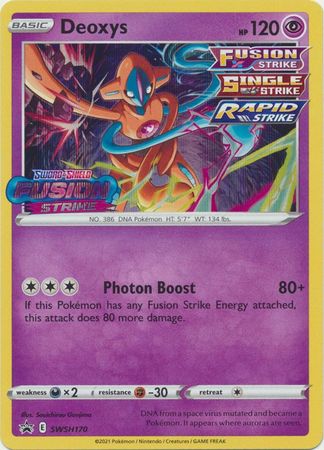 Pokemon Single Card - Sword & Shield Promo SWSH170 Deoxys Holo Mint Condition