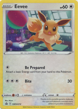 Pokemon Single Card - Sword & Shield Promo SWSH212 Eevee Holo Near Condition