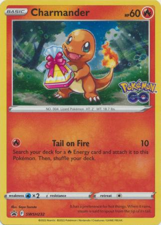 Pokemon Single Card - Sword & Shield Promo SWSH232 Charmander Holo Near Condition