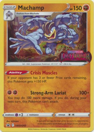 Pokemon Single Card - Sword & Shield Promo SWSH243 Machamp Holo Mint Condition