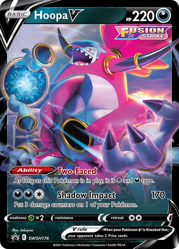 Pokemon Single Card - Sword & Shield Promo SWSH176 Hoopa V Near Condition