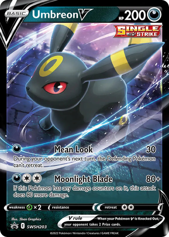 Pokemon Single Card - Sword & Shield Promo SWSH203 Umbreon V Mint Condition