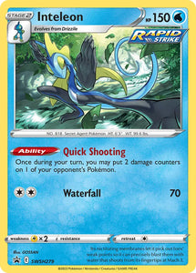 Pokemon Single Card - Sword & Shield Promo SWSH279 Inteleon Holo Mint Condition