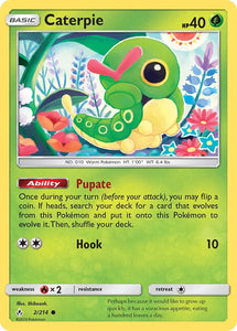 Pokemon Single Card - Unbroken Bonds 002/214 Caterpie Common Pack Fresh