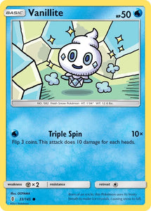 Pokemon Single Card - Guardian Rising 033/145 Vanillite Common Pack Fresh