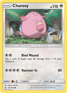 Pokemon Single Card - Guardian Rising 101/145 Chansey Common Pack Fresh