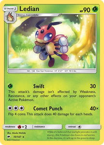 Pokemon Single Card - Burning Shadows 010/147 Ledian Rare Pack Fresh