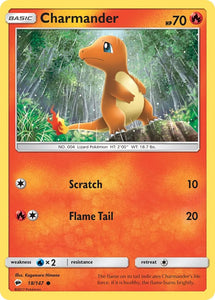 Pokemon Single Card - Burning Shadows 018/147 Charmander Common Pack Fresh