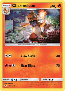 Pokemon Single Card - Burning Shadows 019/147 Charmeleon Uncommon Pack Fresh