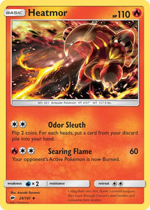 Pokemon Single Card - Burning Shadows 024/147 Heatmor Uncommon Pack Fresh