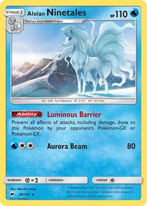 Pokemon Single Card - Burning Shadows 028/147 Alolan Ninetales Rare Pack Fresh