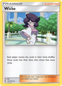 Pokemon Single Card - Burning Shadows 127/147 Wicke Uncommon Pack Fresh