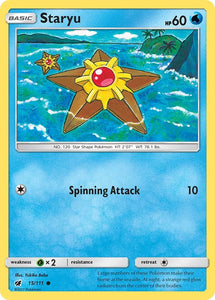 Pokemon Single Card - Crimson Invasion 015/111 Staryu Common Pack Fresh