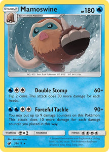 Pokemon Single Card - Crimson Invasion 021/111 Mamoswine Rare Pack Fresh