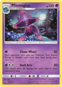 Pokemon Single Card - Crimson Invasion 040/111 Mismagius Rare Pack Fresh