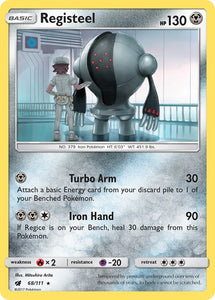 Pokemon Single Card - Crimson Invasion 068/111 Registeel Rare Pack Fresh