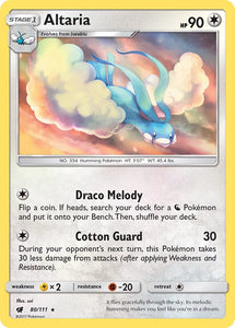 Pokemon Single Card - Crimson Invasion 080/111 Altaria Rare Pack Fresh