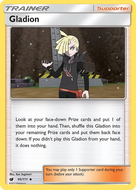 Pokemon Single Card - Crimson Invasion 095/111 Gladion Unommon Pack Fresh