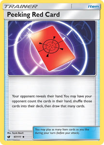 Pokemon Single Card - Crimson Invasion 097/111 Peeking Red Card Unommon Pack Fresh