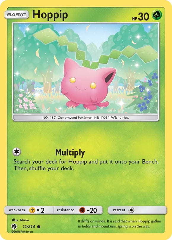 Pokemon Single Card - Lost Thunder 011/214 Hoppip Common Pack Fresh