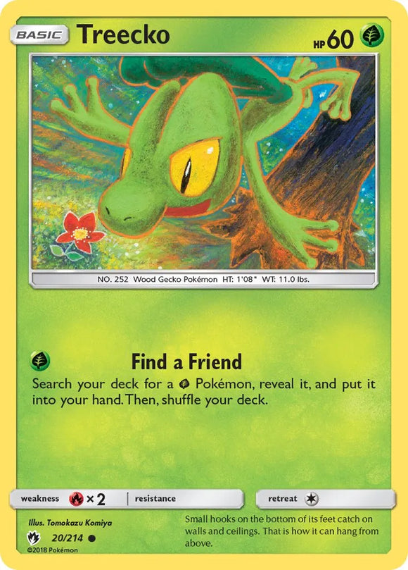 Pokemon Single Card - Lost Thunder 020/214 Treecko Common Pack Fresh