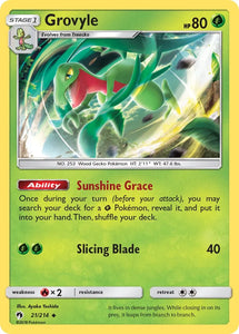 Pokemon Single Card - Lost Thunder 021/214 Grovyle Uncommon Pack Fresh