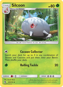 Pokemon Single Card - Lost Thunder 025/214 Silcoon Uncommon Pack Fresh