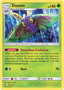 Pokemon Single Card - Lost Thunder 028/214 Dustox Rare Pack Fresh