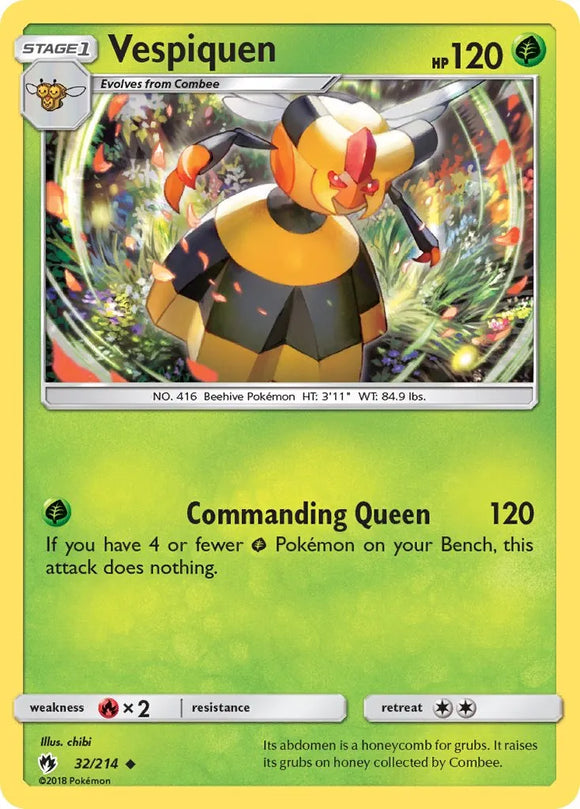 Pokemon Single Card - Lost Thunder 032/214 Vespiquen Uncommon Pack Fresh