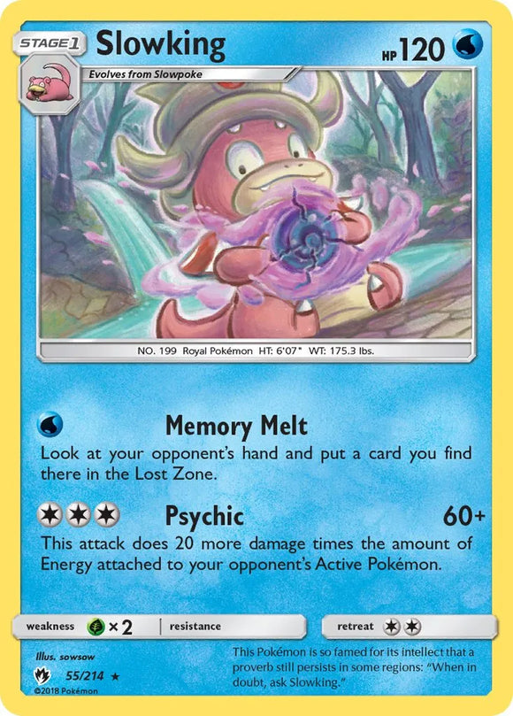 Pokemon Single Card - Lost Thunder 055/214 Slowking Rare Pack Fresh